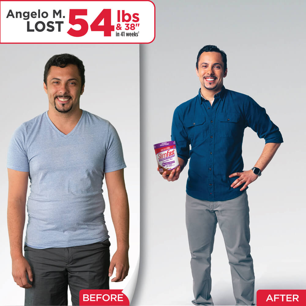 Angelo lost 54 lbs and 38" in 41 Weeks