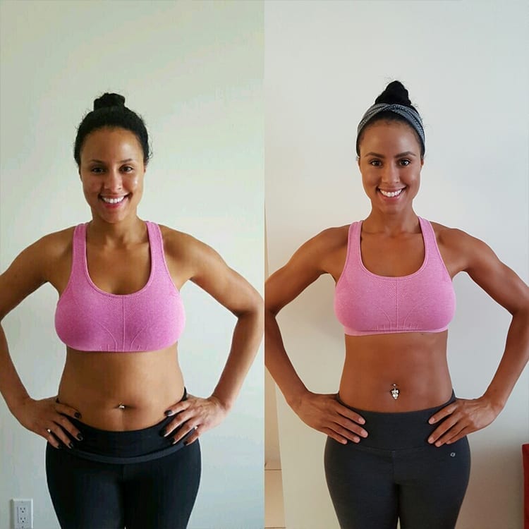 Danielle's before and after photos.