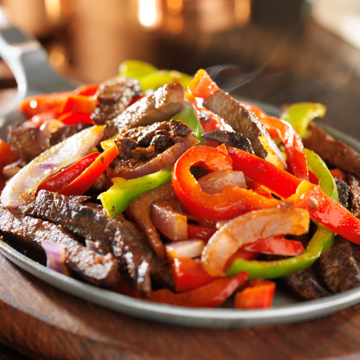 Low Carb Steak Fajita Skillet - Domestically Creative