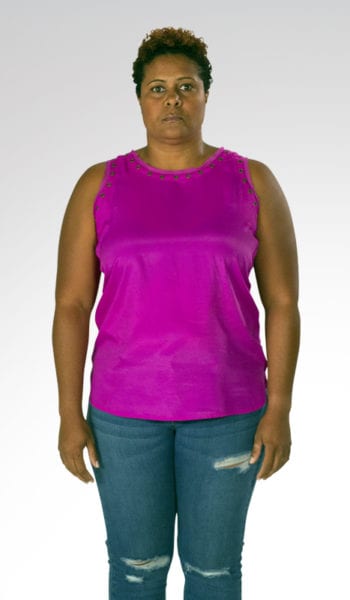 Front photo of Raquel before losing weight on the SlimFast Plan