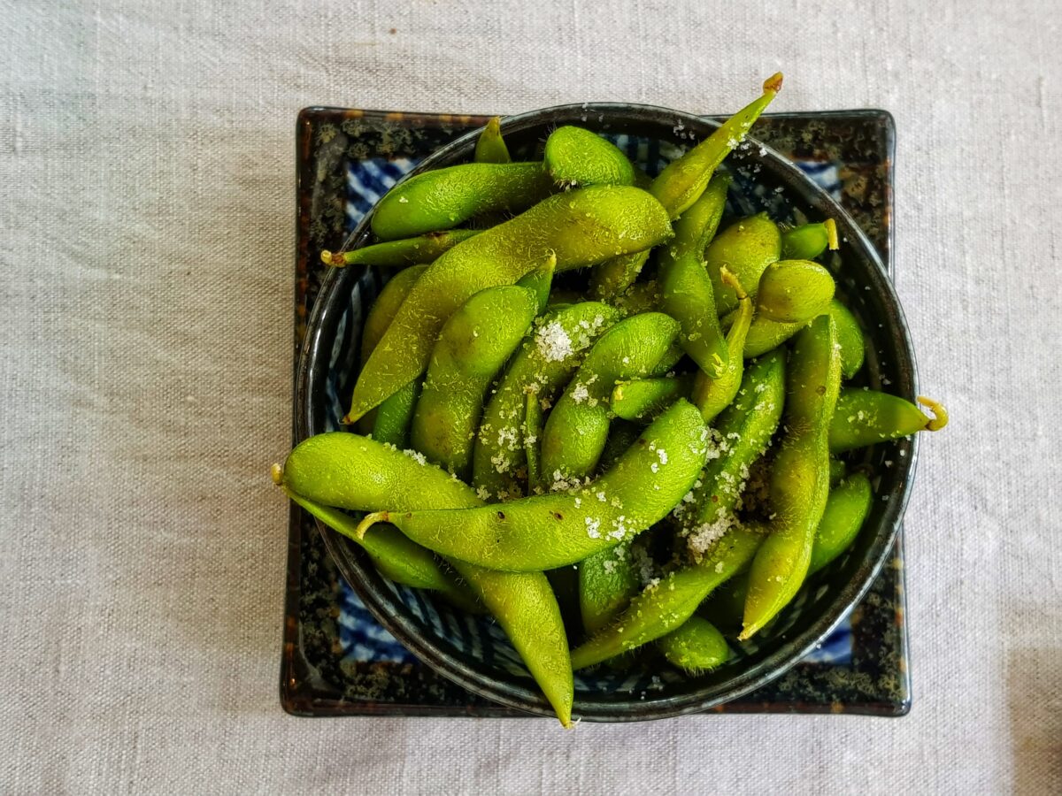 Parmesan Garlic Roasted Edamame - Dinners, Dishes, and Desserts