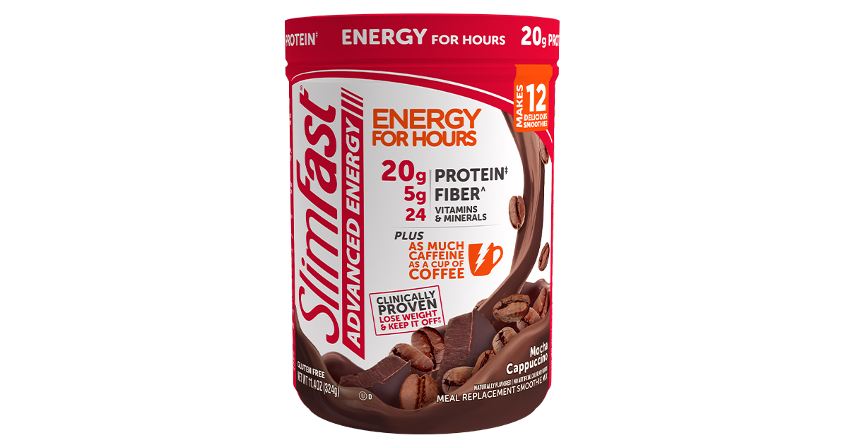 slimfast advanced energy mocha cappuccino shake