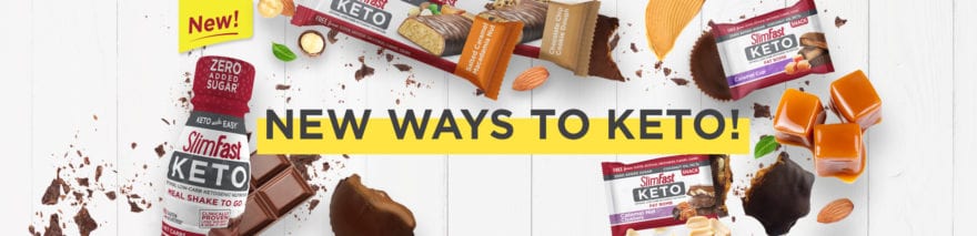 New ways to Keto - fat bombs, bars, and ready to drink shakes on a slider image. New ways to Keto - fat bombs, bars, and ready to drink shakes on a slider image.