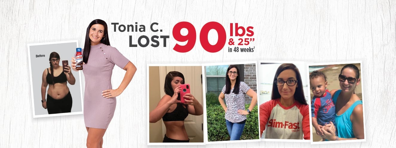 Tonia lost 90 lbs. and 25” in 48 weeks Tonia lost 90 lbs. and 25” in 48 weeks