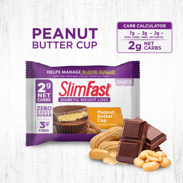 Diabetic Weight Loss Peanut Butter Cup Fat bombs are only 2g net carbs.