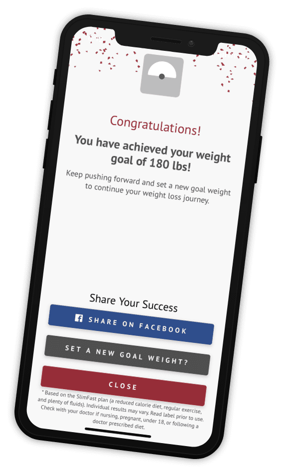 SlimFast Together Congrats SlimFast Together Keto App Congratulations