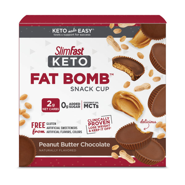 Keto Fat Bomb Peanut Butter Chocolate Snack Cup