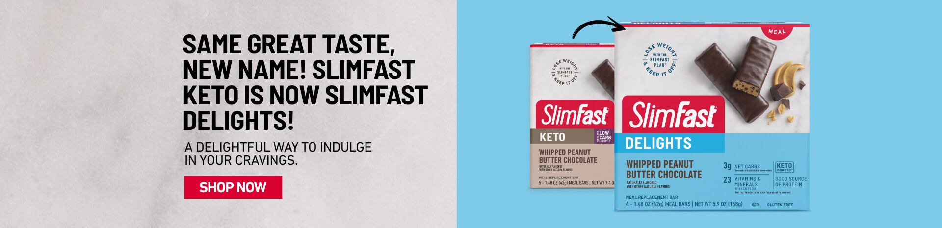 SlimFast Keto is now SlimFast Delights